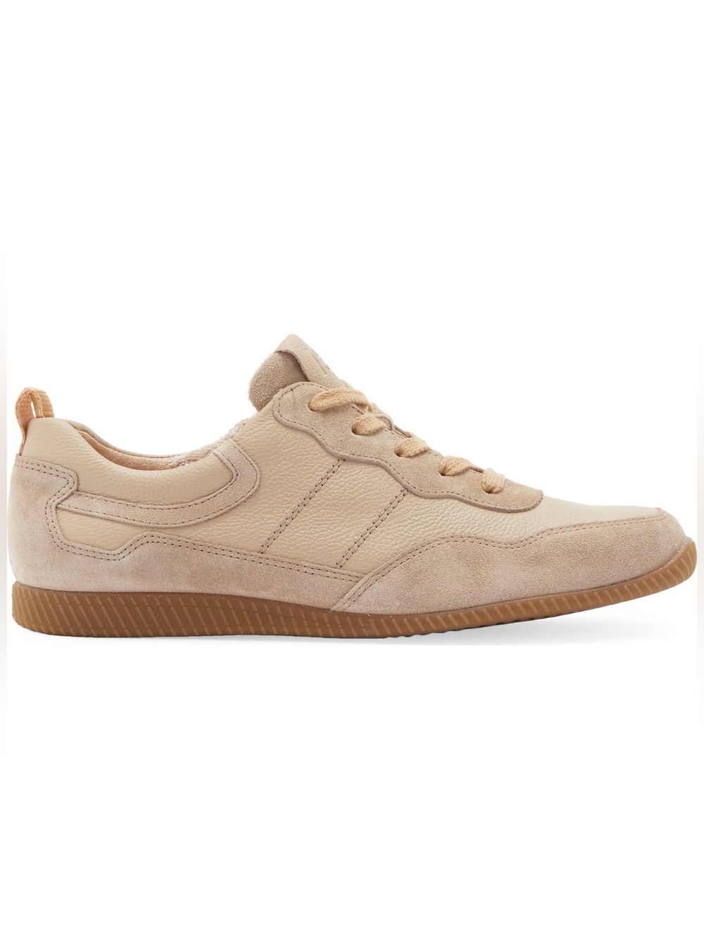 New Paul Green Chantel Sneaker Low Top Lace Up Almond Combo Leather Suede US 9.5 - Picture 2 of 15